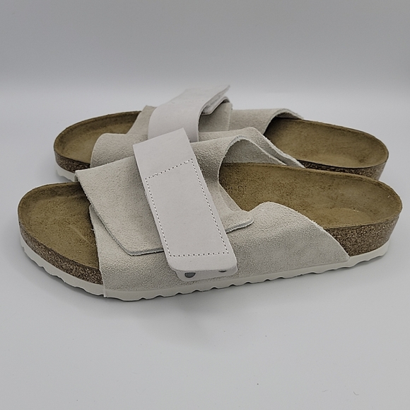 Birkenstock Kyoto Sandal in Antique White Suede Unisex Size 41 - Picture 8 of 13